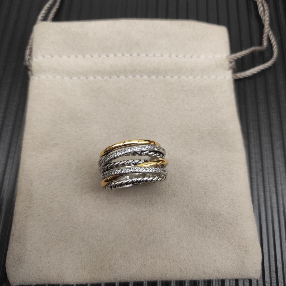 ✨David Yurman Two-Tone Cable Stack Ring — Gold & Silver - Picture 6 of 6